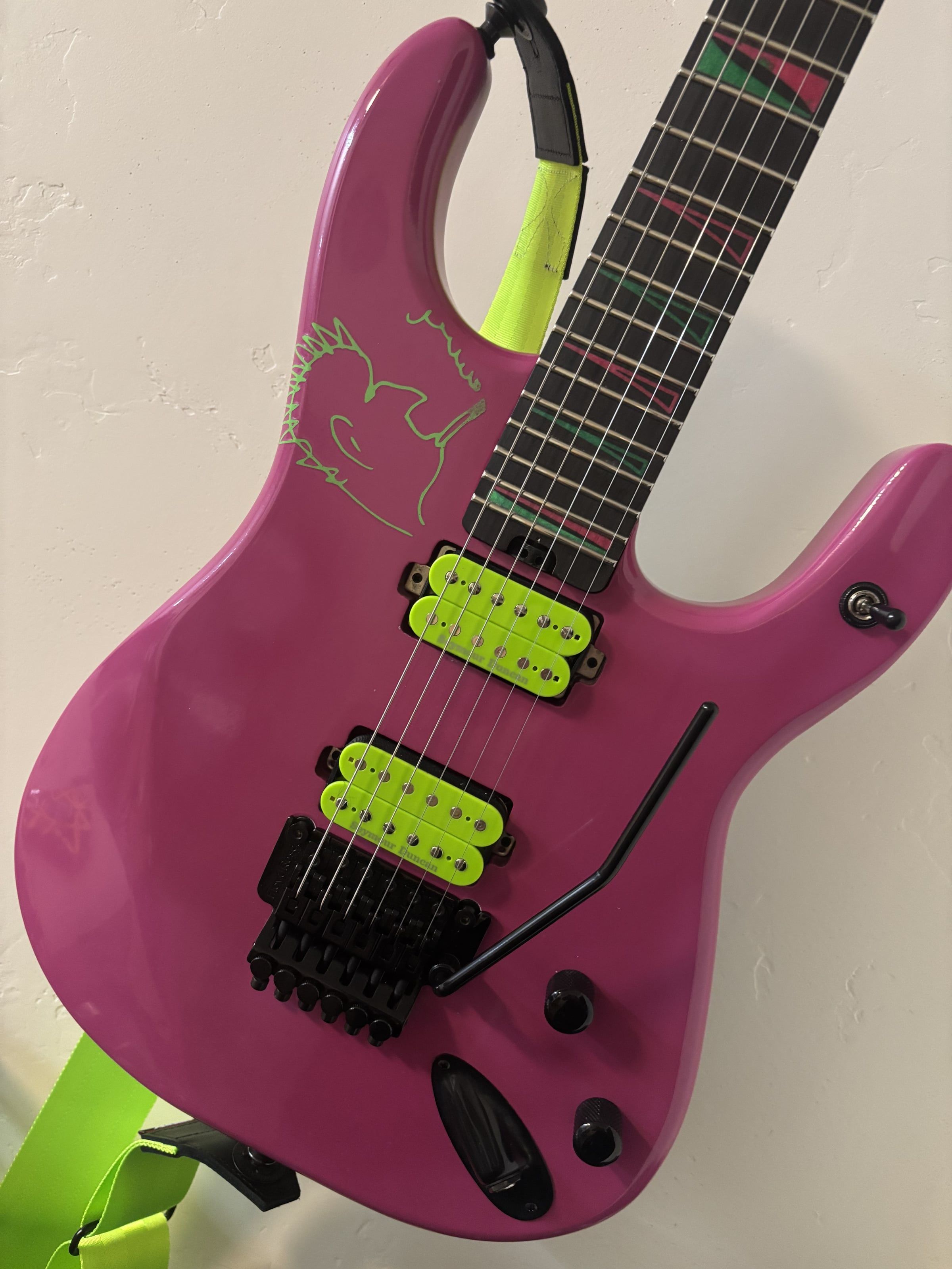 Past build: Purple Neon Green Shred Closeup